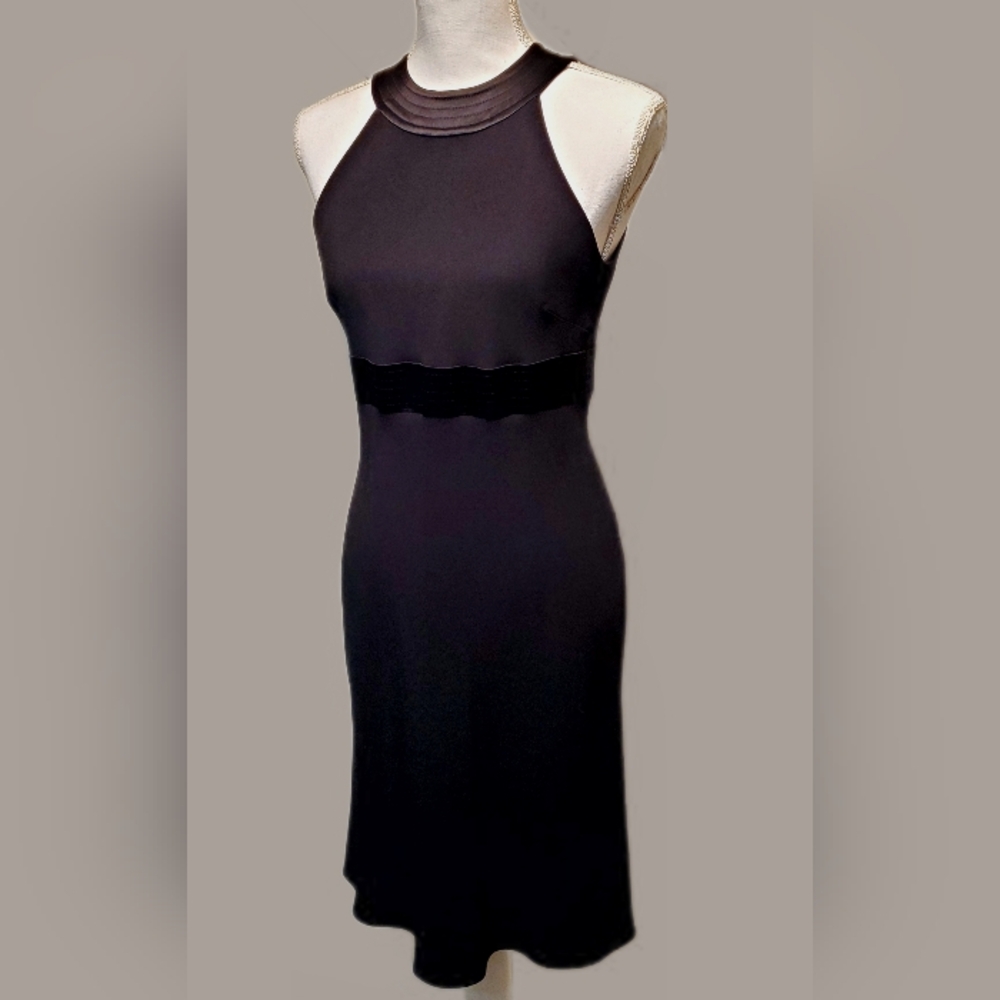 Jones New York Black V Back Sleeveless Dress Size 8P